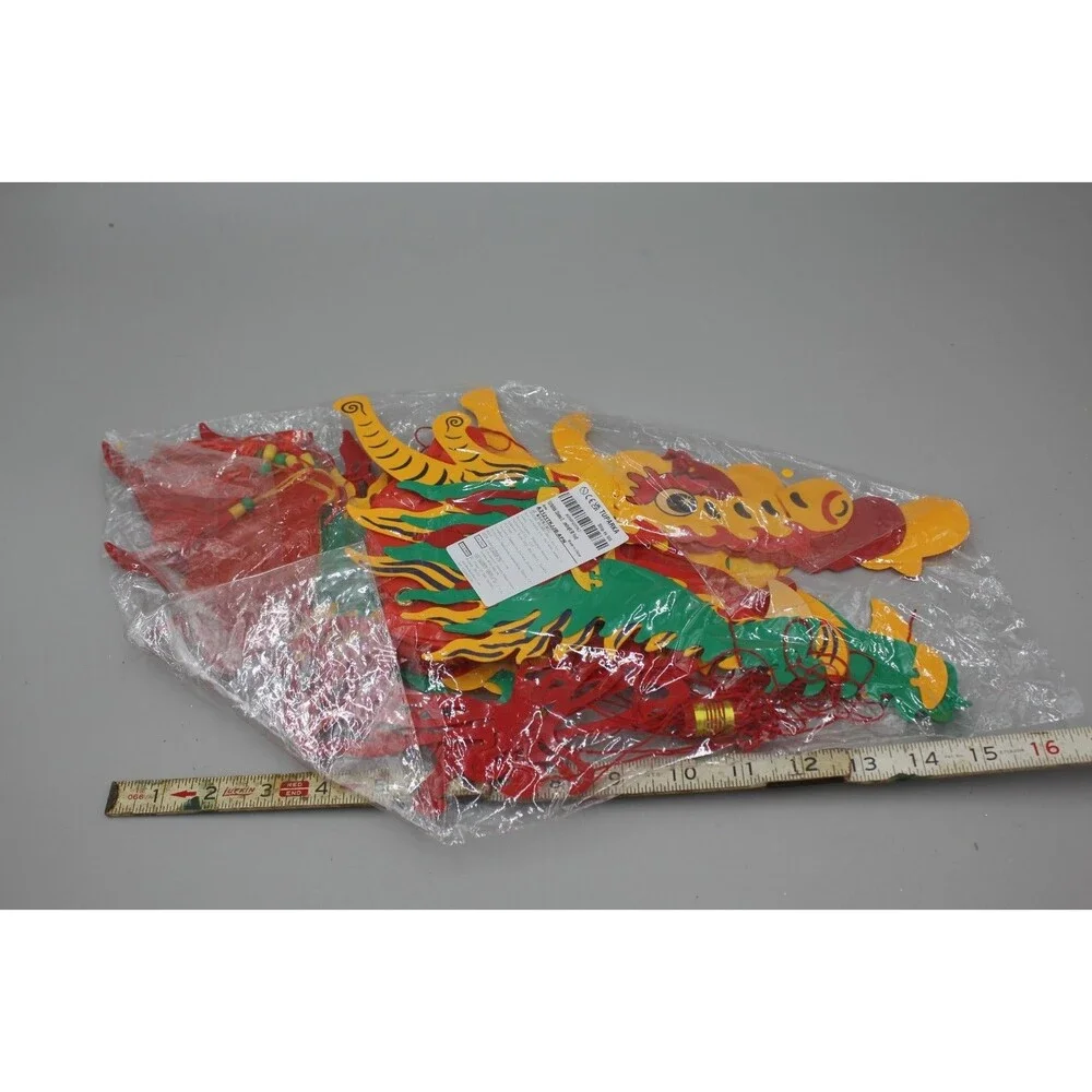 4.92 Feet 3D Chinese New Year Dragon Decorations Hanging Plastic Dragons Garland
